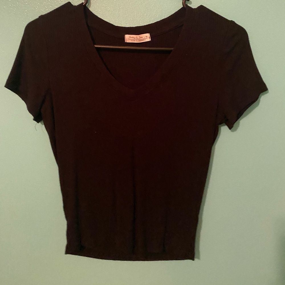 Solid black top